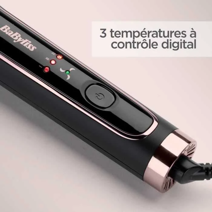 Plaukų Tieinimo Žnyplės - BaByliss Curl Styler C112E Quartz-Ceramic 3 Temperatūros Nustatymai Juoda Rožinė Aukso
