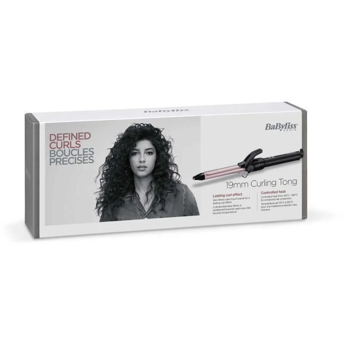 BABYLISS Plaukai Suktukas C319E Statinės skersmuo 19 mm, Temperatūra (min) 150 °C, Temperatūra (maks.) 180 °C, Šildymo lygių skaičius 10, Ekranas Nr, Juodas