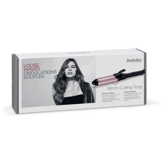 BABYLISS Hair Suktukas C338E Barrel diameter 38 mm, Temperature (min) 150 °C, Temperature (max) 180 °C, Number of heating levels 10, Ekranas No, 95 W, Juodas