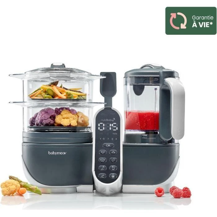 Daugiafunkcis virtuvės kombainas Babymoov Nutribaby(+) 6-in-1 (pilkas)