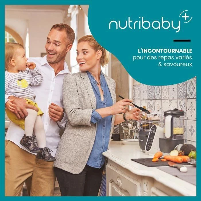 Daugiafunkcis virtuvės kombainas Babymoov Nutribaby(+) 6-in-1 (pilkas)