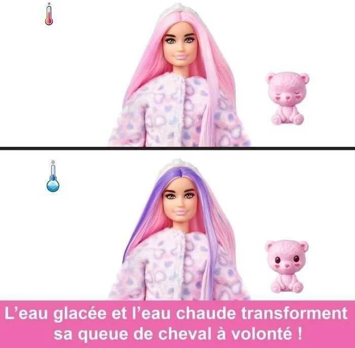 BARBIE „Cutie Reveal“ rinkinys, marškinėlių serija – meškutė