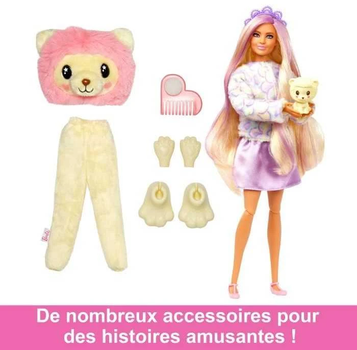 BARBIE „Cutie Reveal“ rinkinys, marškinėlių serija – liūtė