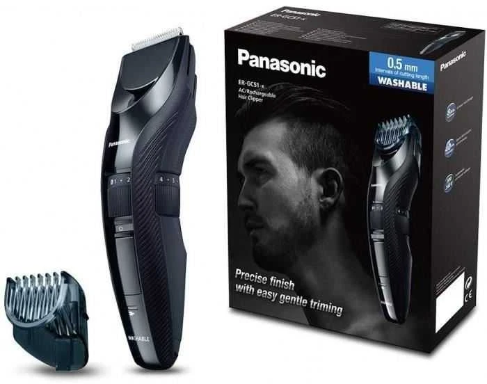 Panasonic | Plaukų kirpimo mašinėlė | ER-GC53 | Laidinis/ Belaidis | Ilgio žingsnių skaičius 19 | Žingsnio tikslumas 0,5 mm | Juodas