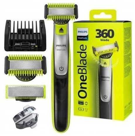 Barzdaskutė Philips OneBlade 360 QP2730/20, Pilkos/Žalios spalvos