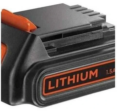 Black & Decker akumuliatorius su oranžiniu mygtuku