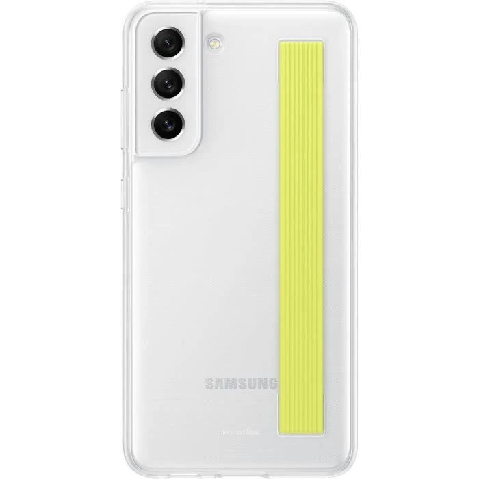 112803 Dėklas Samsung EF-XG990CWEGWW S21 FE 5G G990 baltos spalvos Slim Strap Cover
