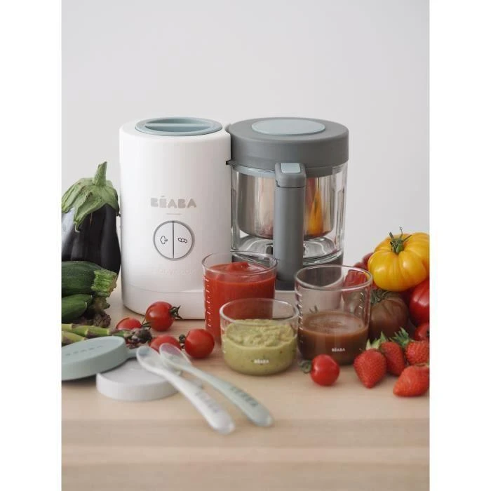Trintuvas-garintuvas Beaba Babycook Neo, pilkas/baltas