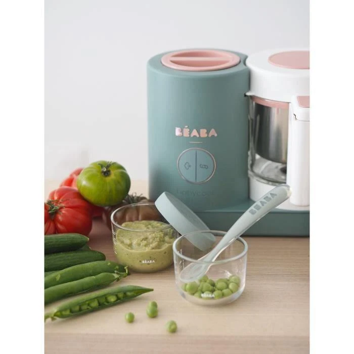 Trintuvas-garintuvas Beaba Babycook Neo, žalias/baltas