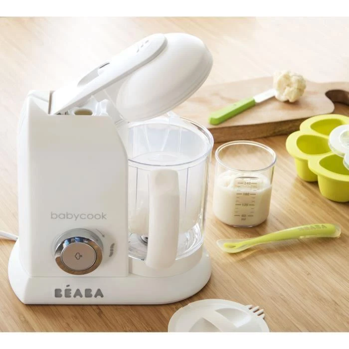Trintuvas-garintuvas 4in1 Beaba Babycook Solo, spalva: balta, sidabrinė