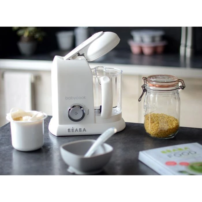 Trintuvas-garintuvas 4in1 Beaba Babycook Solo, spalva: balta, sidabrinė