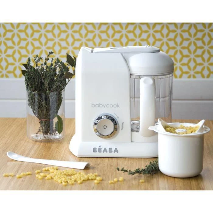 Trintuvas-garintuvas 4in1 Beaba Babycook Solo, spalva: balta, sidabrinė