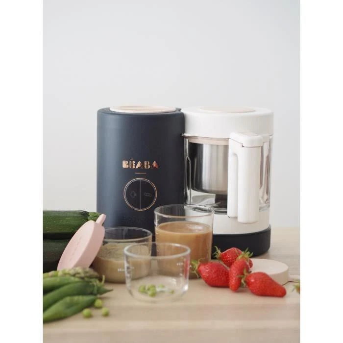 Trintuvas-garintuvas Beaba Babycook Neo, tamsiai mėlynas/baltas