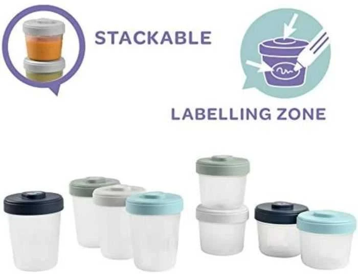 BEABA SUJUNGIAMI MAISTO LAIKYMO INDELIAI, 4X250, 4X150 ML