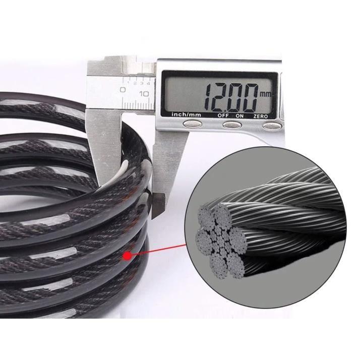 Dviračio užraktas Beeper Combination, 60 cm, juodas