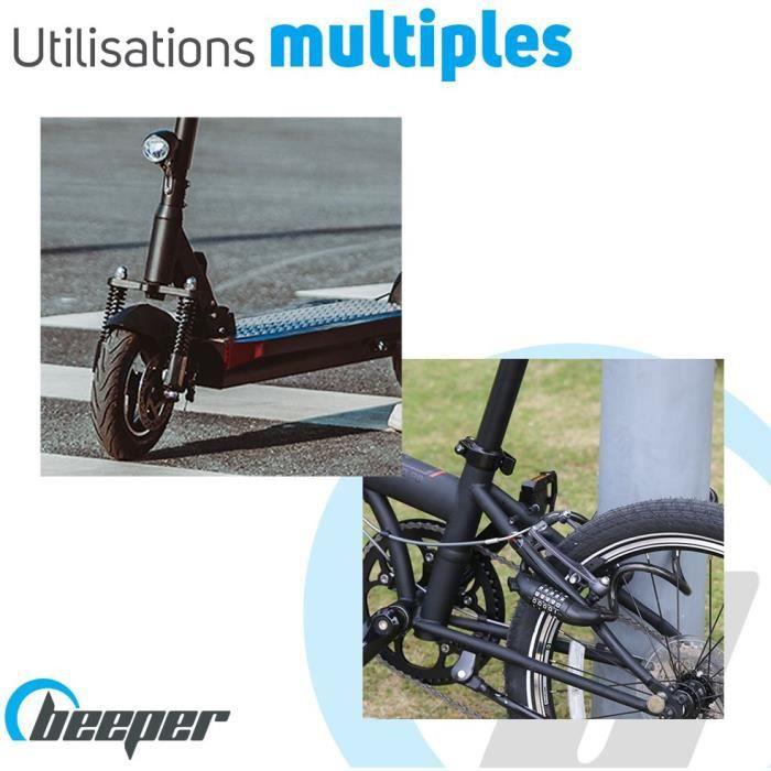 Dviračio užraktas Beeper Combination, 60 cm, juodas