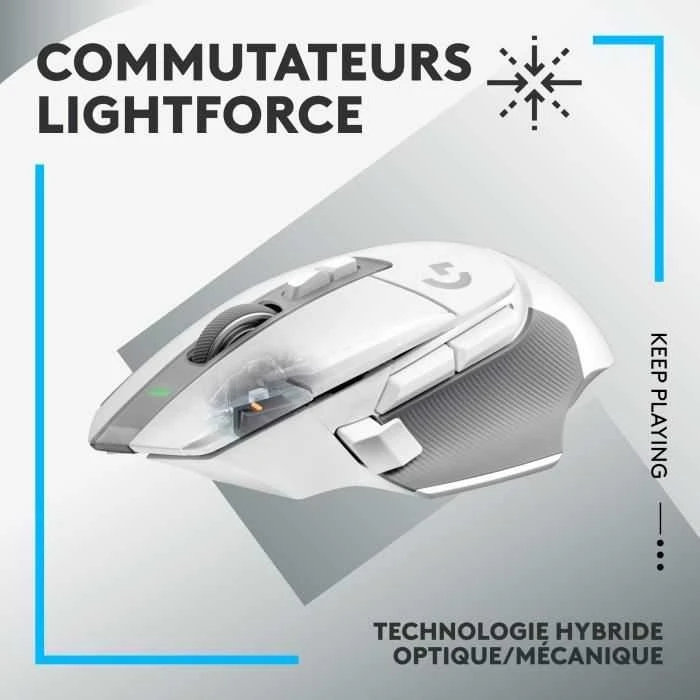 LOGITECH G502 X LIGHTSPEED Belaidė pelė žaidimams - Baltas/CORE - EWR2