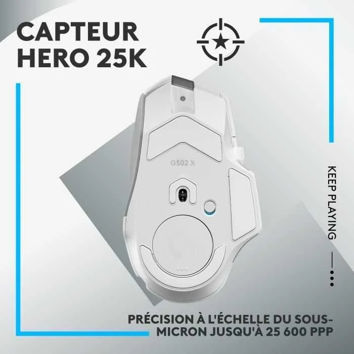 LOGITECH G502 X LIGHTSPEED Belaidė pelė žaidimams - Baltas/CORE - EWR2