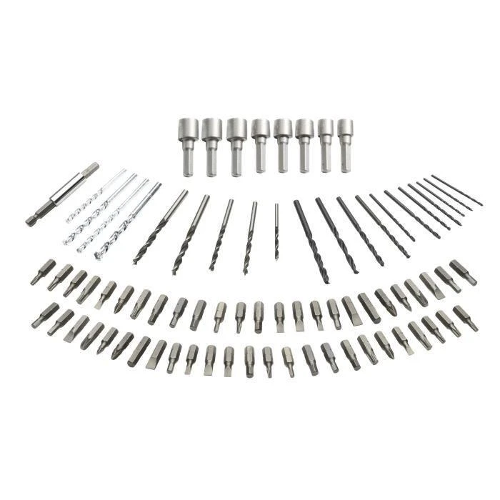 Akumuliatorinis gręžtuvas-suktuvas Black & Decker BDCDC18BAFC + 2x1.5Ah + antgalių rinkinys
