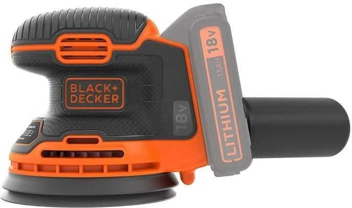 Black & Decker Juodas & Decker Ekscentrinis šlifuoklis Juodas & Decker BDCROS18N-XJ; 18 V (be akumuliatoriaus ir pakrovėjo)