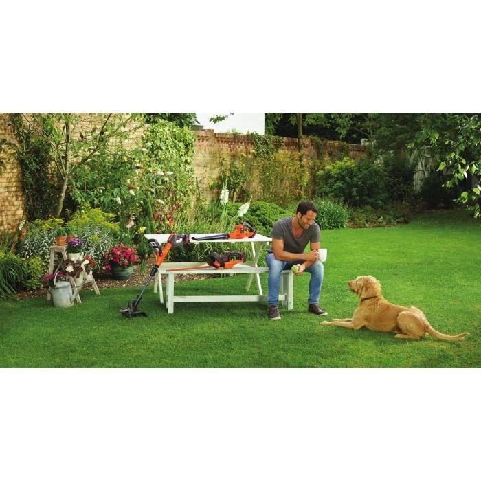 Black & Decker Juodas & Decker Akumuliatorinės gyvatvorių žirklės GTC18452PC 18V 2Ah 45 cm, Juodas & Decker