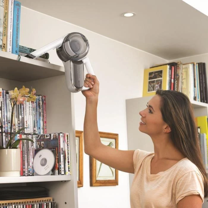 Dulkių siurblys Black & Decker Juodas & Decker Vacuum cleaner bagless, handheld Juodas & Decker Pivot PV1820L-QW (35W, baltos spalvos)