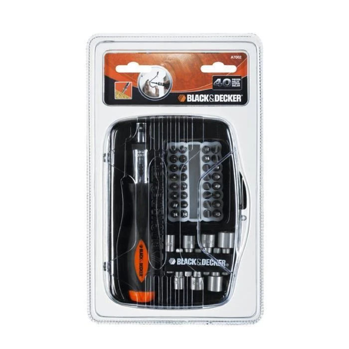 Black & Decker Juodas & Decker Juodas+DECKER PRIEDŲ RINKINYS 40 vnt.