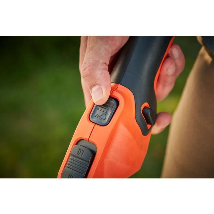 Black & Decker Juodas & Decker Juoda+33 cm belaidė 33 cm pjaustytuvas Decker BCST636L1 -QW 36V 2,5 Ah PowerCommand Pivotant 180 - Teleskopinis vamzdis - 2 rankenos