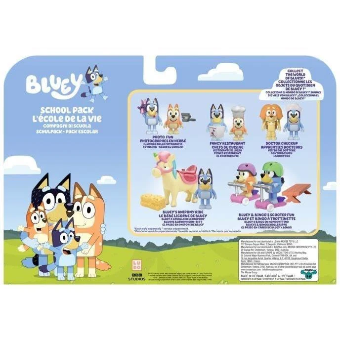 BLUEY žaidimų rinkinys - Mokyklinis komplektas
