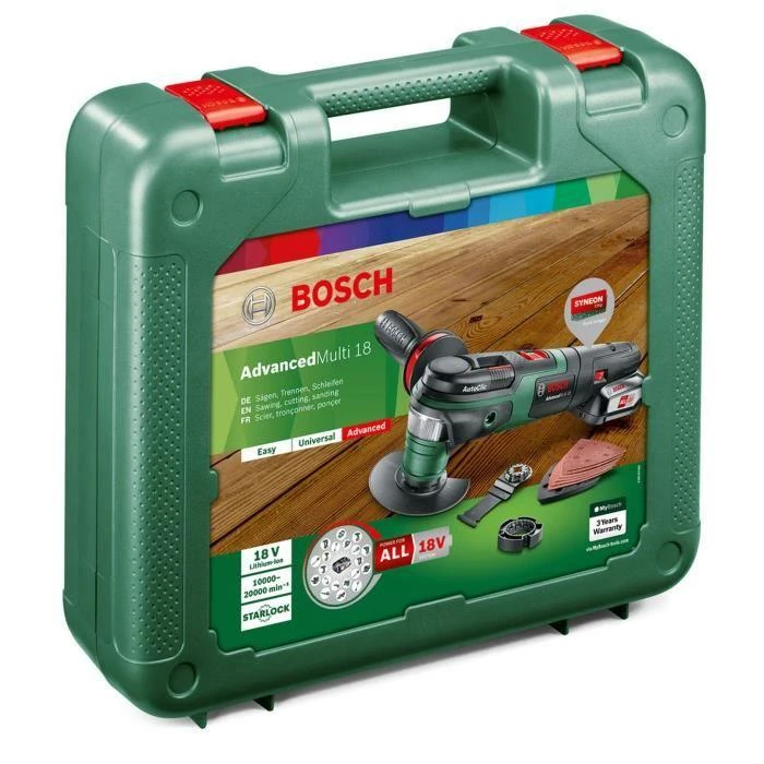 Bosch AdvancedMulti18 lagaminas su pakuotės atvaizdu