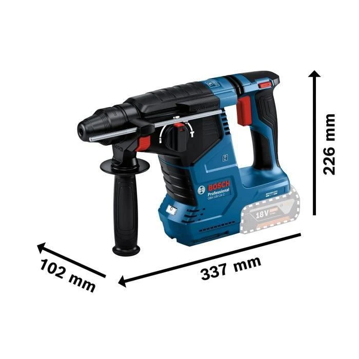 Bosch GBH 18V-24 C be akumuliatoriaus ir kroviklio dėžutė