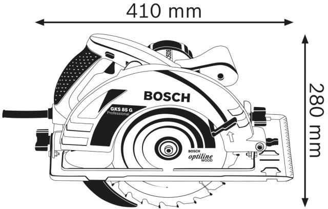 diskinis pjūklas Bosch GKS 85 G 2200 W 235 mm (060157A900)