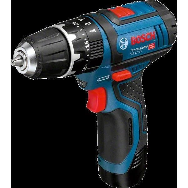Bosch akumuliatorinis smūginis suktuvas - gręžtuvas GSB 12V-15 2x2.0Ah 06019B690H
