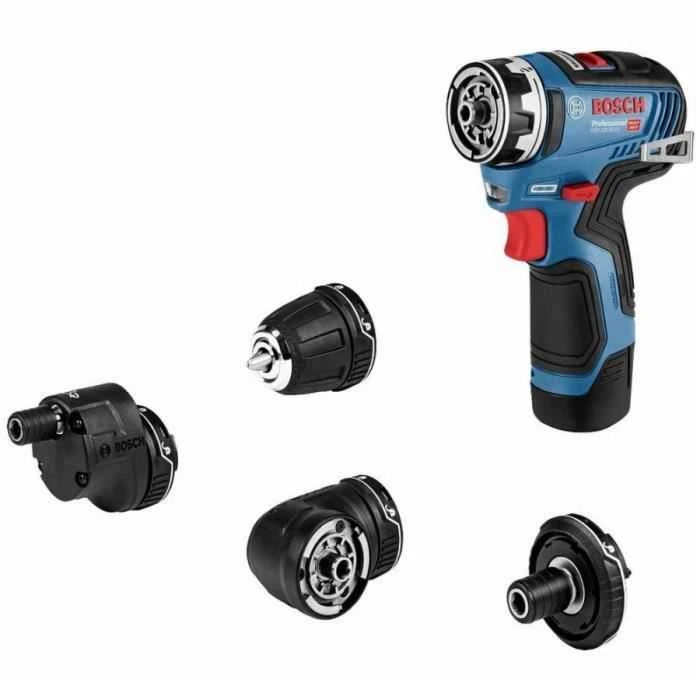 Akumuliatorinis suktuvas-gręžtuvas BOSCH GSR 12V-35 FC Solo su priedais