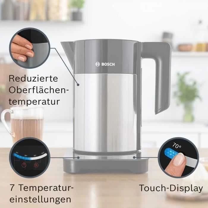 Bosch Virdulys, 1.7 l, Nerūdijančio plieno TWK7203