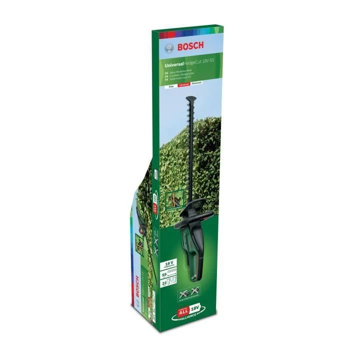 Akumuliatorinės gyvatvorių žirklės Bosch Universal HedgeCut 18-55 be akumuliatoriaus ir kroviklio