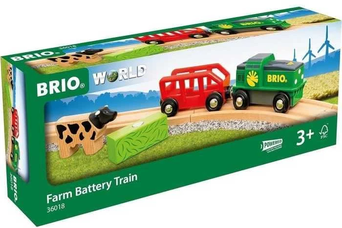 Ravensburger Traukinukas su baterijomis Brio ūkio tema
