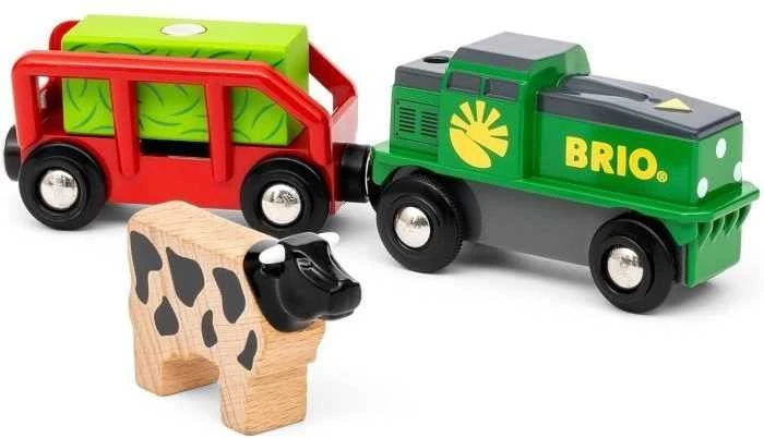Ravensburger Traukinukas su baterijomis Brio ūkio tema