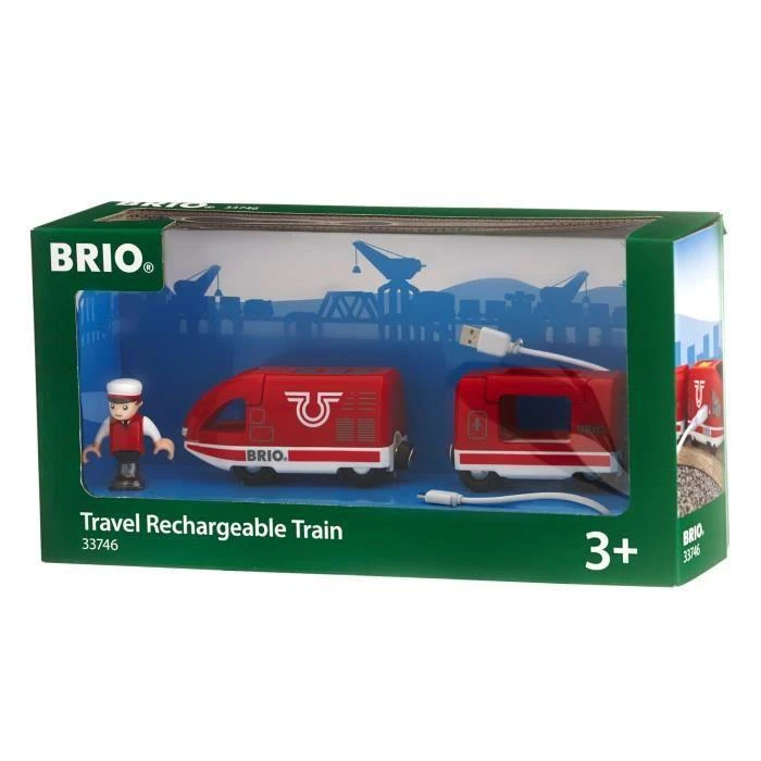 BRIO Kelioninis įkraunamas traukinys - Daugiaspalvis - Universalas - 3 m. - 4 vnt. - USB - 189 mm