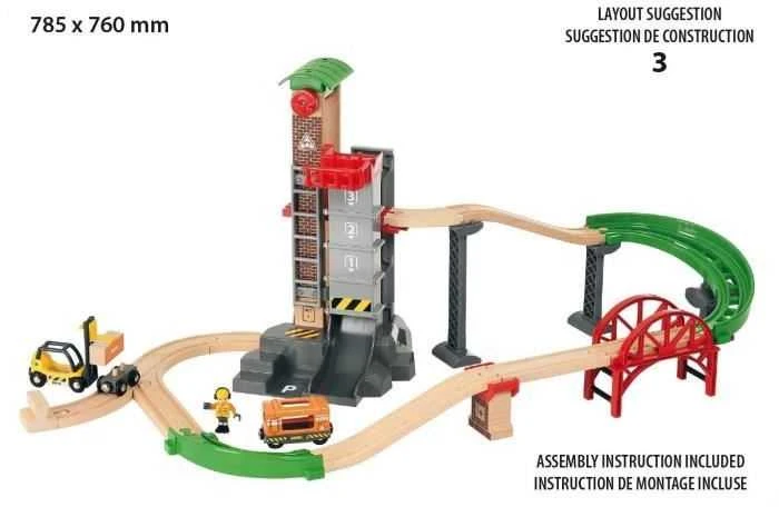 Ravensburger BRIO - Pakėlimo ir pakrovimo sandėlio rinkinys (33887)