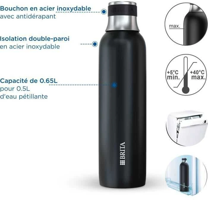 Brita sodaTRIO bottle (0.65 l; juodas)