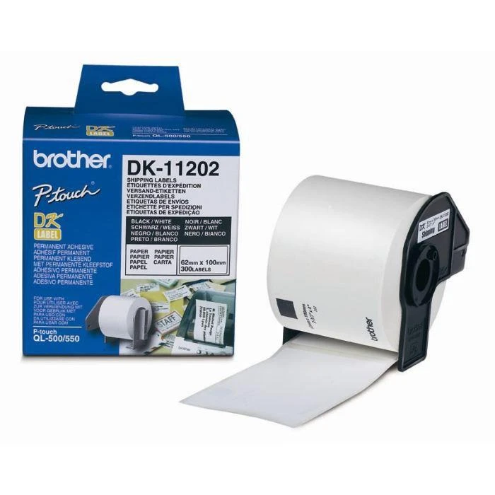 Brother Brolis | DK-11202 Siuntimo etiketės | Baltas | DK | 62mm x 100mm