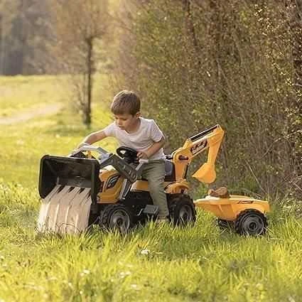 Smoby Builder Max Pedal traktorius su priekaba