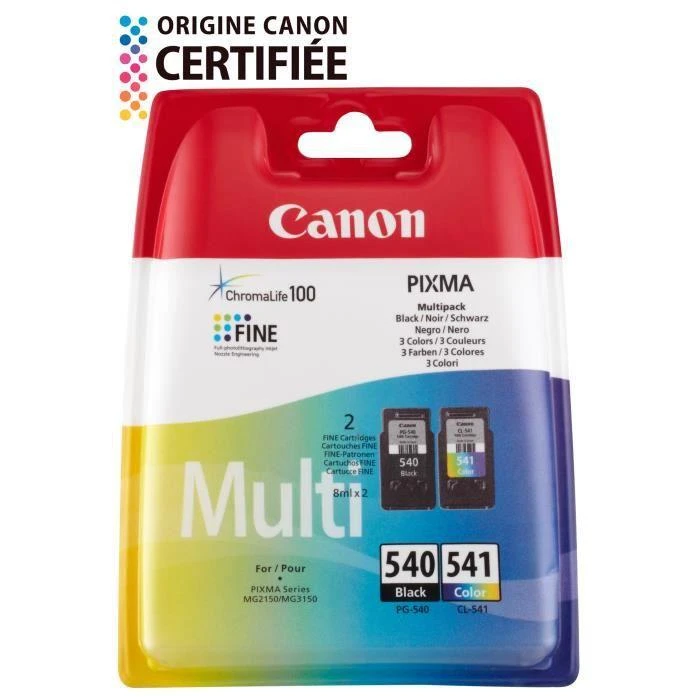 CANON 1LB PG-540 / CL-541 rašalo kasetė juoda ir spalvos standartinės talpos kombinuota lizdinė plokštelė be signalizacijos