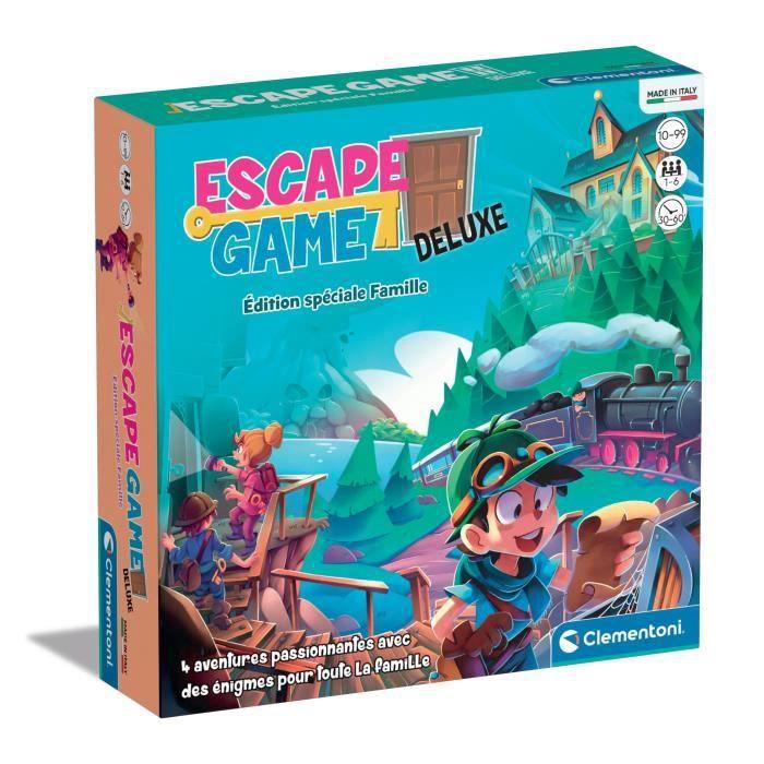 Clementoni Escape Game Deluxe – 4-in-1 Rätselabenteuer Für Die Familie – Ab 10 Jahren – Mit Karten & Spieltablett – Für Detektiv-Fans