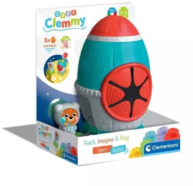 Clementoni sensorinis žaislas su kaladėlėmis "Space Rocket"