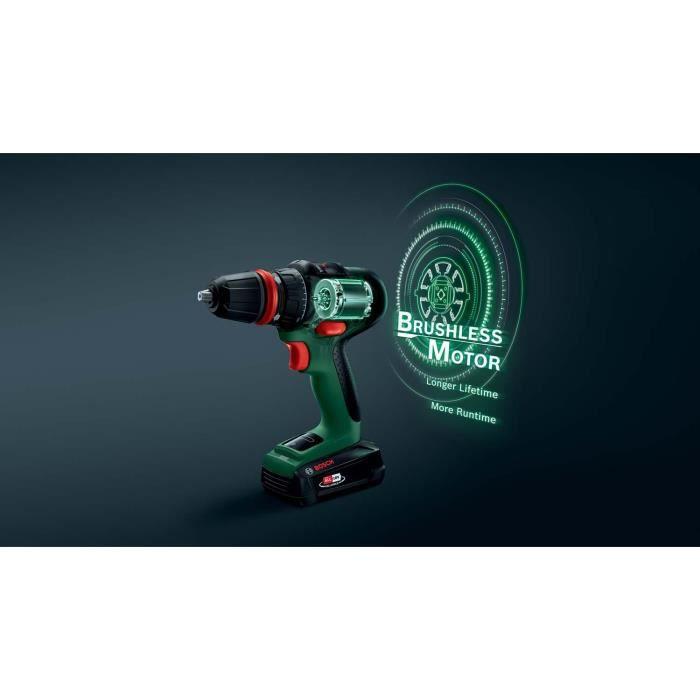 Bosch AdvancedDrill 18 su 2x 2,5Ah akumuliatoriais, įkrovikliu, dėklu