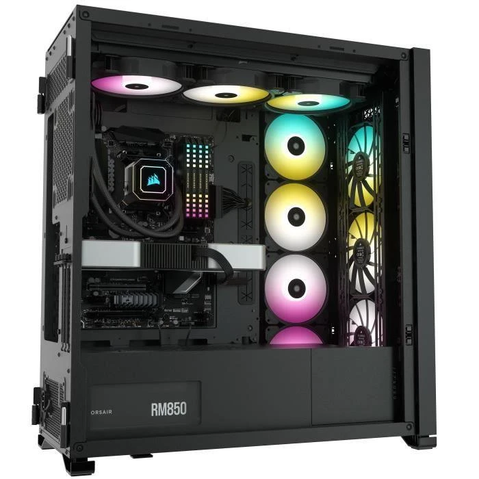 „Corsair“ | Grūdinto stiklo kompiuterio korpusas | 7000D AIRFLOW | Šoninis langas | Juodas | Pilno dydžio bokštas | ATX