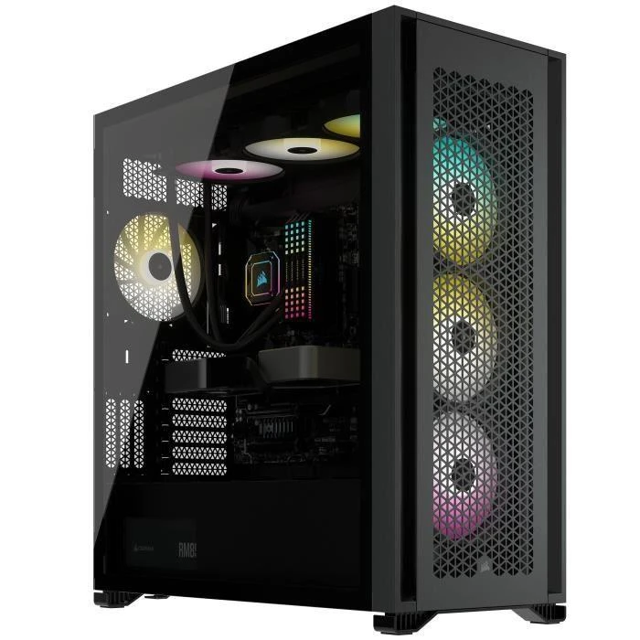 „Corsair“ | Grūdinto stiklo kompiuterio korpusas | 7000D AIRFLOW | Šoninis langas | Juodas | Pilno dydžio bokštas | ATX