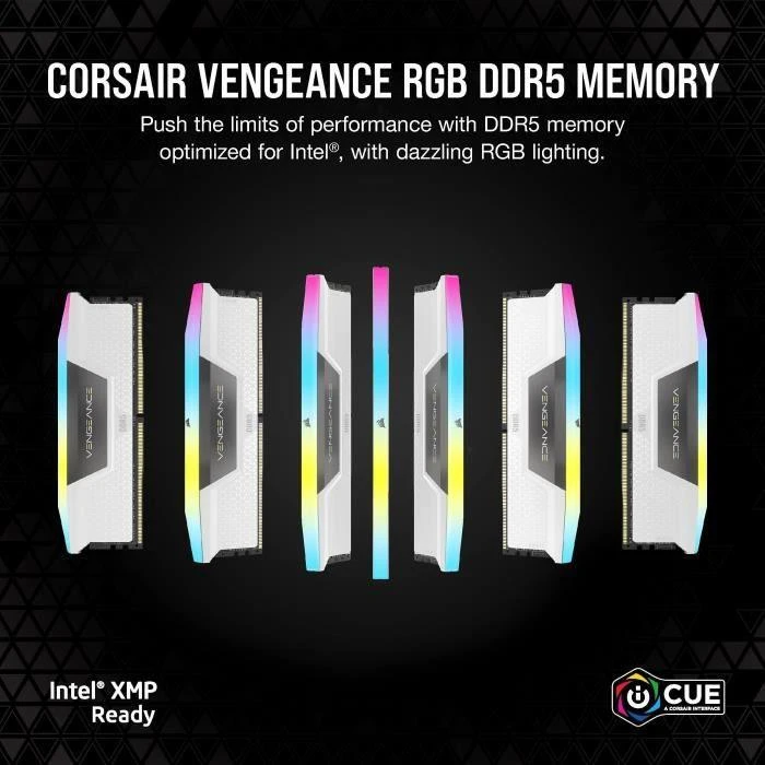 RAM 32 GB PC 5200 CL40 CORSAIR KIT (2x16 GB) VENGEANCE RGB W mažmeninė prekyba